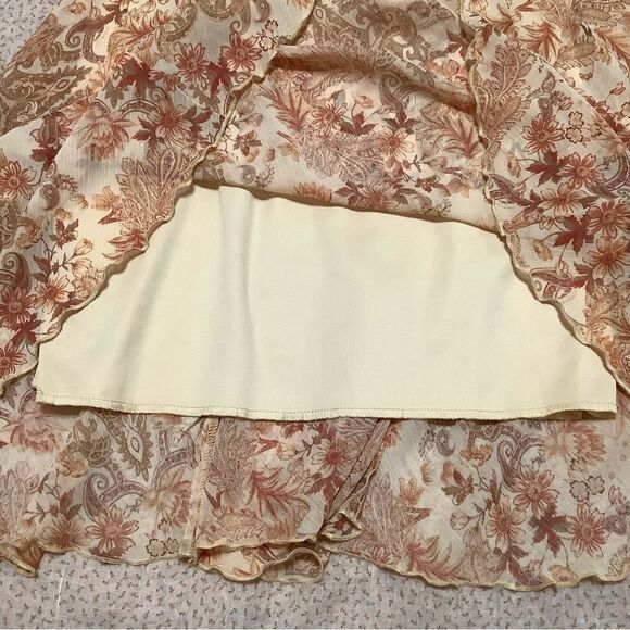Connected Apparel Y2K Style Apricot Paisley Bohemian Fairycore Dress Size 10 - Picture 6 of 11